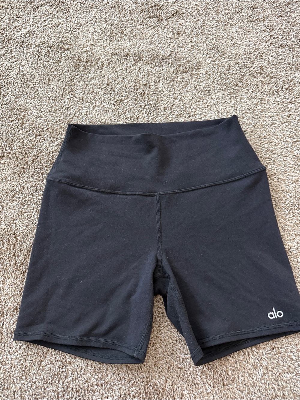 ALO Yoga Black High-Rise Bike Shorts